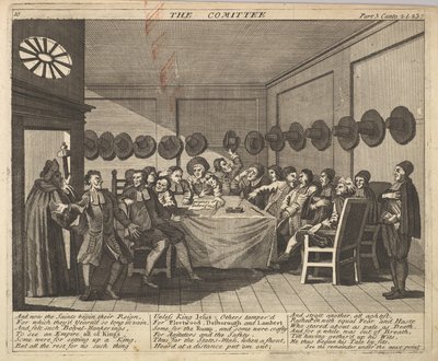 La Commission, Planche 10 : Illustrations de Hudibras de Samuel Butler, 1725-30 - Unbekannt