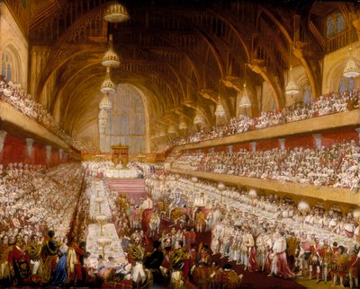 Le banquet de couronnement du roi George IV dans Westminster Hall, 1821 - Unbekannt