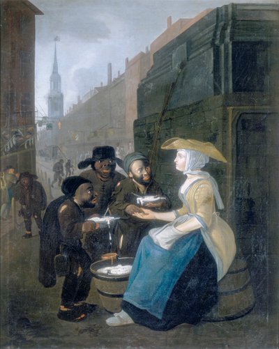 La vendeuse de caillé et de petit-lait, Cheapside, vers 1730 - Unbekannt