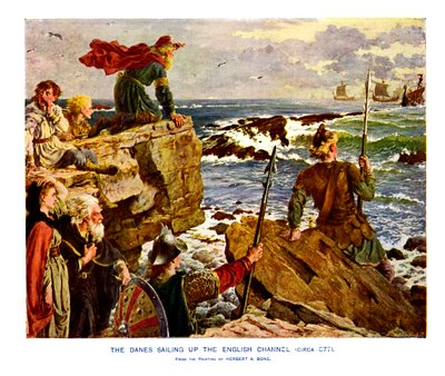Les Danois naviguant dans la Manche, vers 877 après J.-C., XIXe siècle - Unbekannt