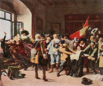 La Défenestration de Prague, 23 mai 1618 - Unbekannt