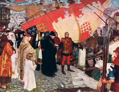 Le départ de John et Sebastian Cabot... pour leur premier voyage de découverte en 1497, 1906 - Unbekannt