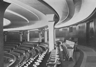 Le Dôme : Intérieur après les modifications - détails du toit intérieur et des panneaux, 1939 - Unbekannt