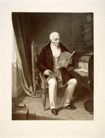 Le duc de Wellington lisant des dépêches chez lui à Apsley House, Londres - Unbekannt