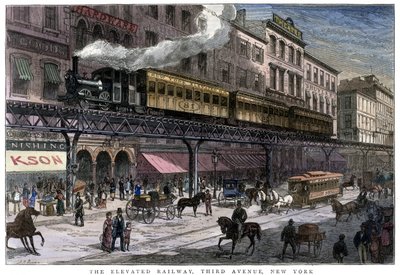 Chemin de fer surélevé, Third Avenue, New York, 1879 - Unbekannt