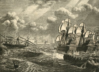 La flotte anglaise devant Cadix, 1596, 1890 - Unbekannt