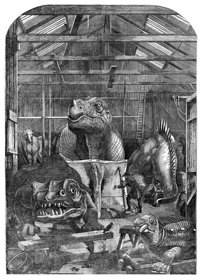 La salle des animaux éteints au Crystal Palace, Sydenham, 1853 - Unbekannt