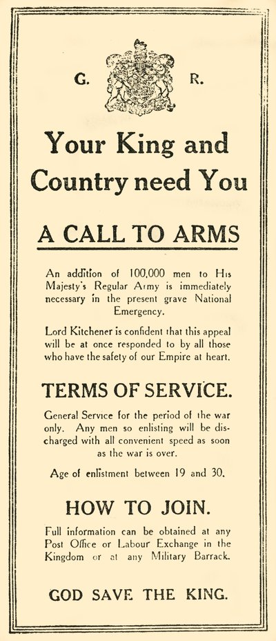 La première publicité, vers 1914, 1919 - Unbekannt