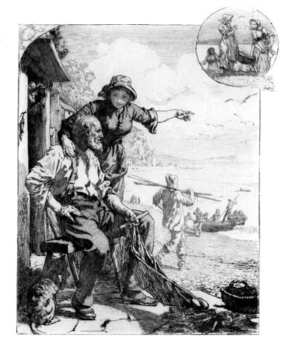 La récolte des pêcheurs. Maquereau dans la baie, esquisse dans le sud du Devon, 1882 - Unbekannt