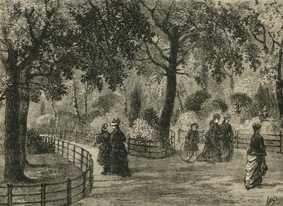 La promenade des fleurs, Kensington Gardens, vers 1876 - Unbekannt