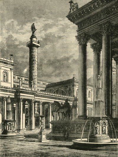 Le Forum et la Colonne de Trajan, restauration, 1890 - Unbekannt