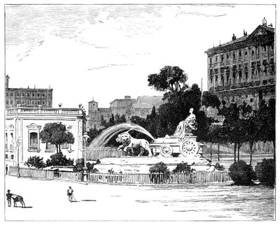 La fontaine de Cybèle, Madrid, 1900 - Unbekannt