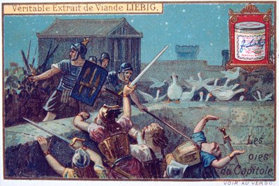 Les Oies du Capitole, carte commerciale continentale Liebig, vers 1900 - Unbekannt