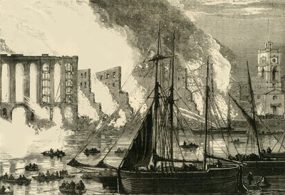 Le grand incendie à Cottons Wharf, Tooley Street, 1861 - Unbekannt