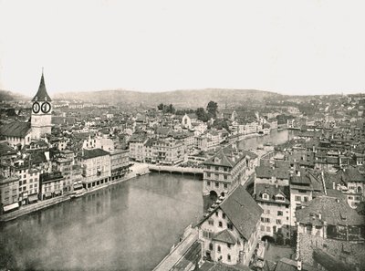 La Grosse Stadt et la Kleine Stadt divisées par la rivière Limmat, Zurich, Suisse - Unbekannt