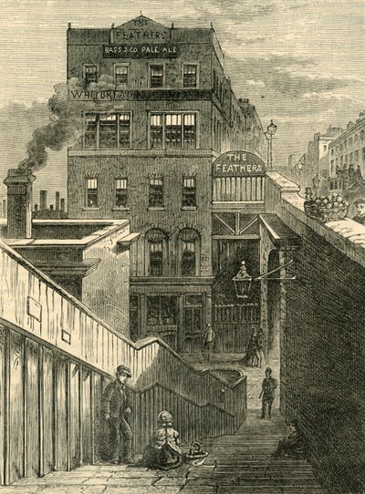 Les maisons sur Waterloo Bridge Road, c1878 - Unbekannt