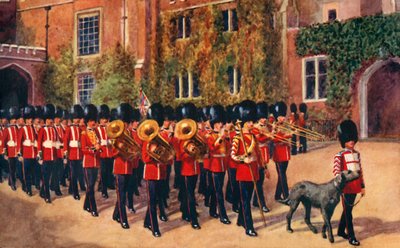 Les gardes irlandais quittant le palais St. James après la relève de la garde, 1933 - Unbekannt