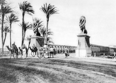 Le pont Kasr-El-Nil, Le Caire, Égypte, vers les années 1920 - Unbekannt