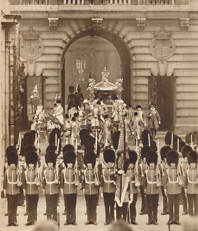 Le Roi et la Reine quittent le Palais pour leur couronnement, 1937 - Unbekannt