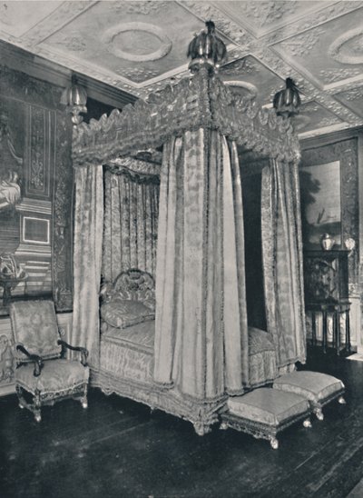 La chambre du roi à Knole. Lit fait pour Jacques Ier, 1928 - Unbekannt