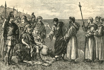 Le débarquement de Saint Augustin dans le Kent, 597AD, 1890 - Unbekannt
