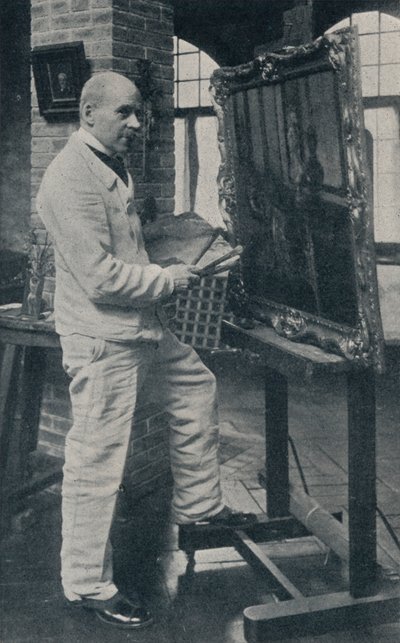 Le défunt Gaston La Touche dans son atelier, vers 1913 - Unbekannt