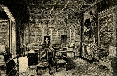 La bibliothèque à Abbotsford, 1882 - Unbekannt