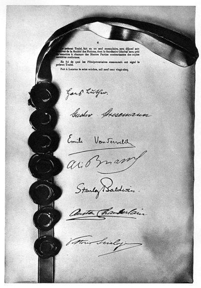 Le traité de Locarno scellé et signé à Londres, 1er décembre 1925, 1935 - Unbekannt