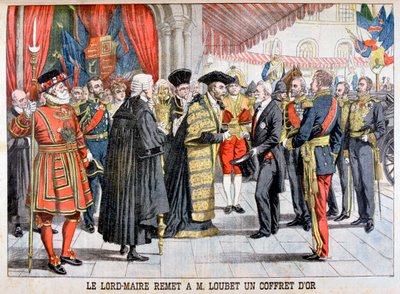 Le maire de Londres offre à M. Loubet une boîte en or, 1903 - Unbekannt