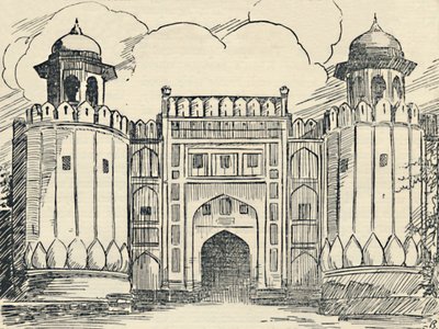 La porte principale - Fort de Lahore, 1936 - Unbekannt