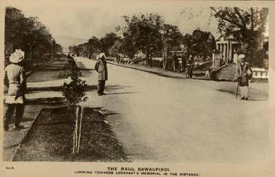 Le Mall, Rawalpindi - Vers le mémorial de Lockhart au loin - Unbekannt