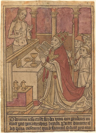 La Messe de Saint Grégoire [recto], vers 1490 - Unbekannt