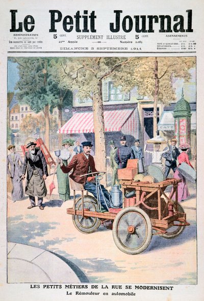 La modernisation des marchands ambulants : la voiture des rémouleurs, 1911 - Unbekannt