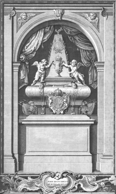 Le monument du roi Jacques II érigé à Paris en 1703, vers 1753 - Unbekannt