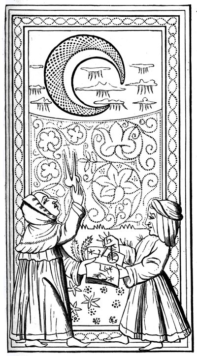 La Lune, carte de tarot, 14ème siècle, 1870 - Unbekannt