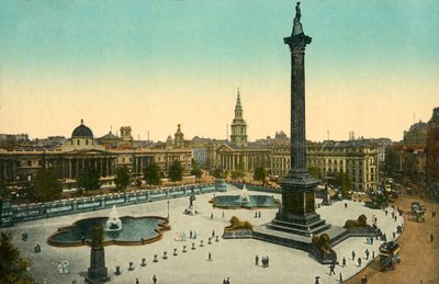 La National Gallery et la colonne de Nelson, Trafalgar Square, Londres, vers 1910 - Unbekannt