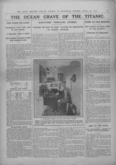 La Tombe Océanique du Titanic et photographie d