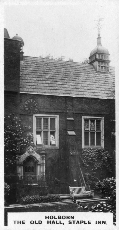 La vieille salle, Staple Inn, Holborn, Londres, vers 1920 - Unbekannt
