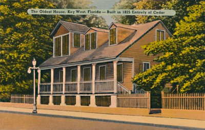 La plus vieille maison, Key West, Floride - Construite entièrement en cèdre en 1825, vers 1940 - Unbekannt