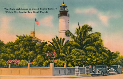Le seul phare des États-Unis entièrement dans les limites de la ville, Key West, Floride, vers 1940 - Unbekannt