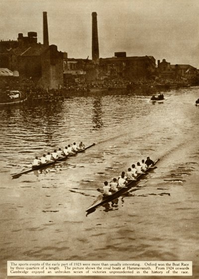 La course de bateaux Oxford et Cambridge, Londres, 1923 - Unbekannt