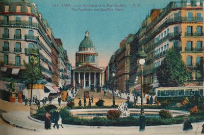 Le Panthéon et la rue Soufflot, Paris, vers 1920 - Unbekannt