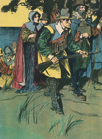 Les Pères Pèlerins Entrant dans le Nouveau Monde, vers 1907 - Unbekannt