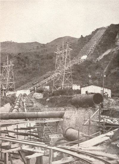 Les Tuyaux à Riberao das Lages : Travaux de Rio Light and Power, 1914 - Unbekannt