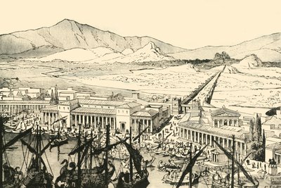 Le Pirée avec les Longs Murs, restauré - Unbekannt