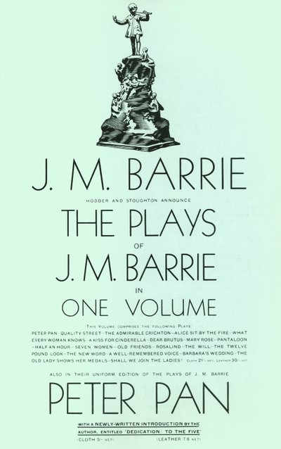 Les pièces de J.M. Barrie en un volume, 1928 - Unbekannt