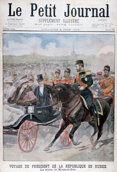 Le Président de la République française passant en revue les troupes, Krasnoye Selo, Russie, 1902 - Unbekannt
