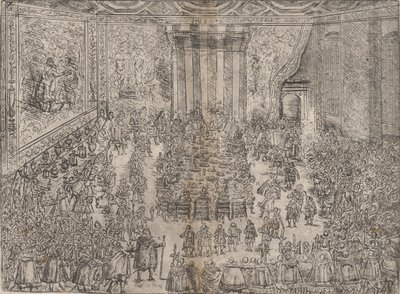 Le repas princier, de la série représentant le mariage de Wolfgang, 1614 - Unbekannt