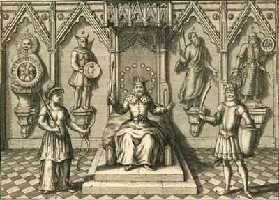 Les principaux idoles des Saxons, adorés en Grande-Bretagne, fin du 16e-début du 17e siècle - Unbekannt