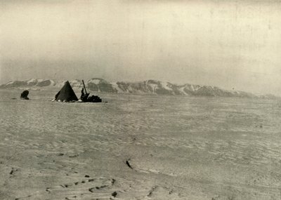 La chaîne de montagnes Queen Alexandra photographiée en descendant le glacier, vers 1908, 1909 - Unbekannt